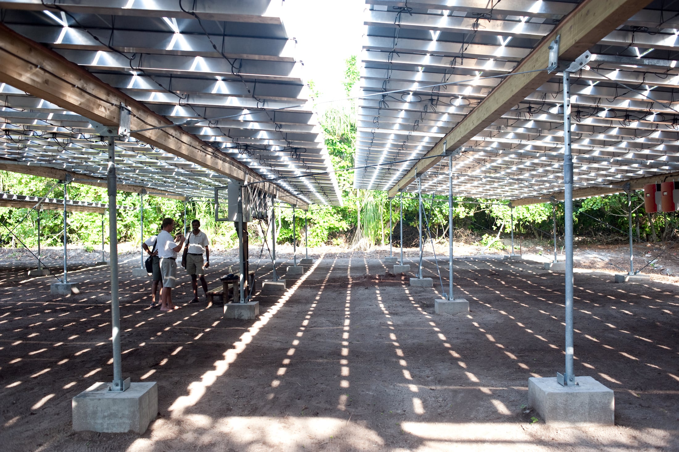 Solar Panels during Eco Centro Tour at Soneva Fushi